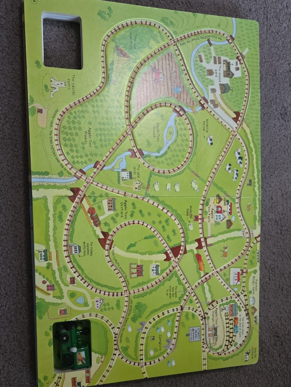 Usborne Green Wind-Up Train Book
